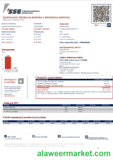 Slovakia Stredoslovenka Energetika business utility bill template in Word and PDF formats